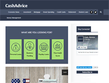 Tablet Screenshot of cashadvice.com